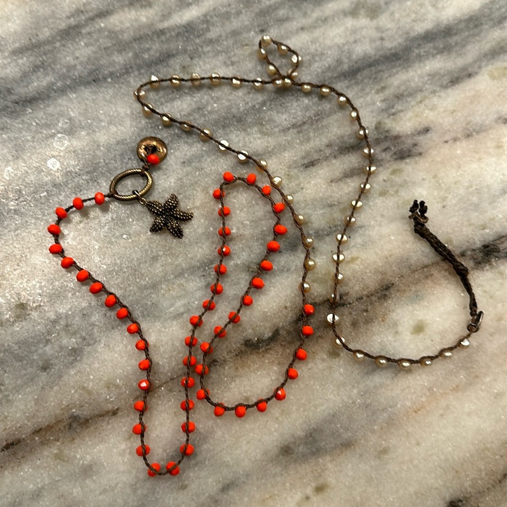 Necklace with beads